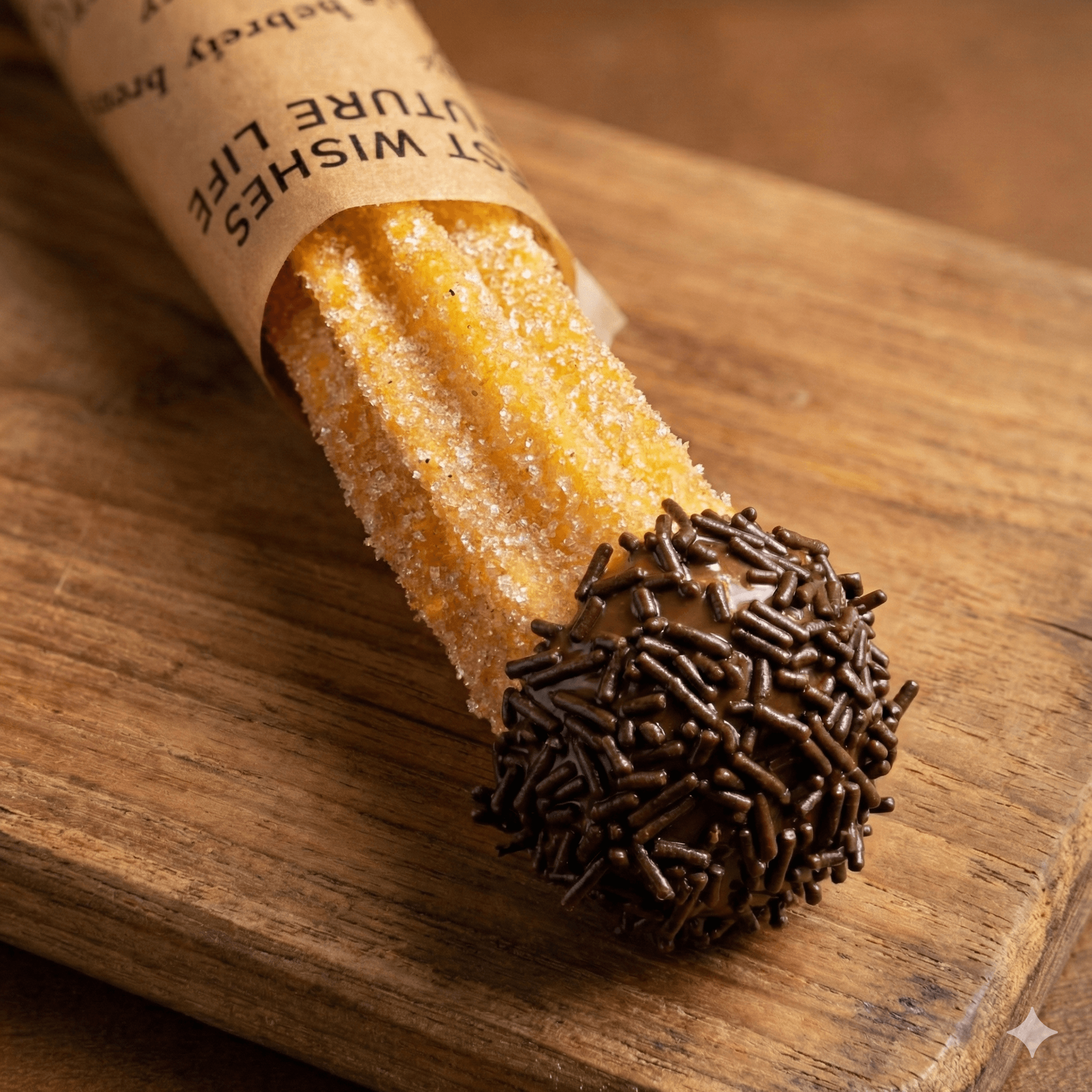 Churros quentinhos da Coralê